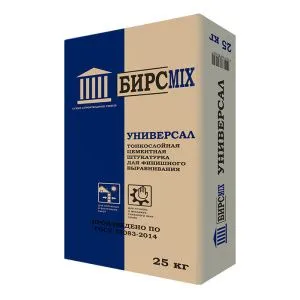 Штукатурная смесь УНИВЕРСАЛ, БИРСMIX, 25 кг/60 (без характеристики)